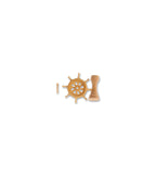 Rudder and Wheel 20 mm in Wood for Ship Modeling